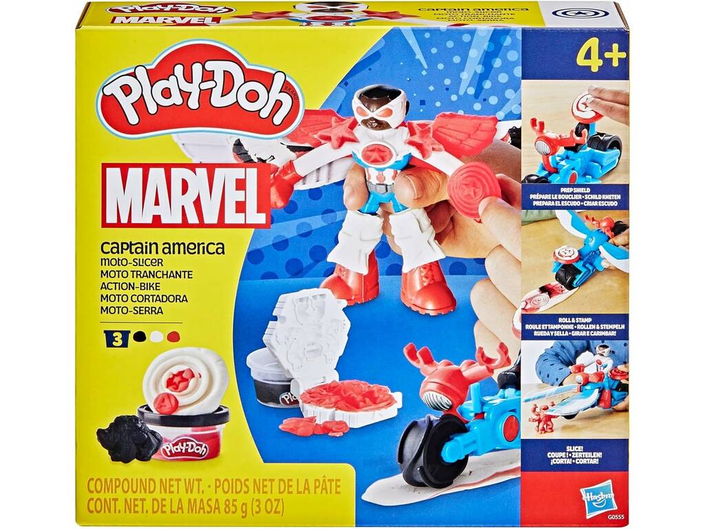 Playdoh Marvel Set Moto Cortadora del Capitán América