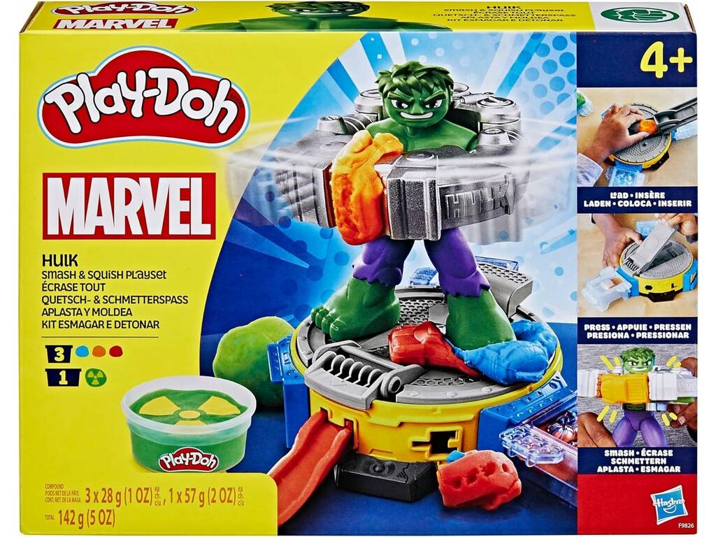 Playdoh Marvel Set Hulk Écrase et Modèle