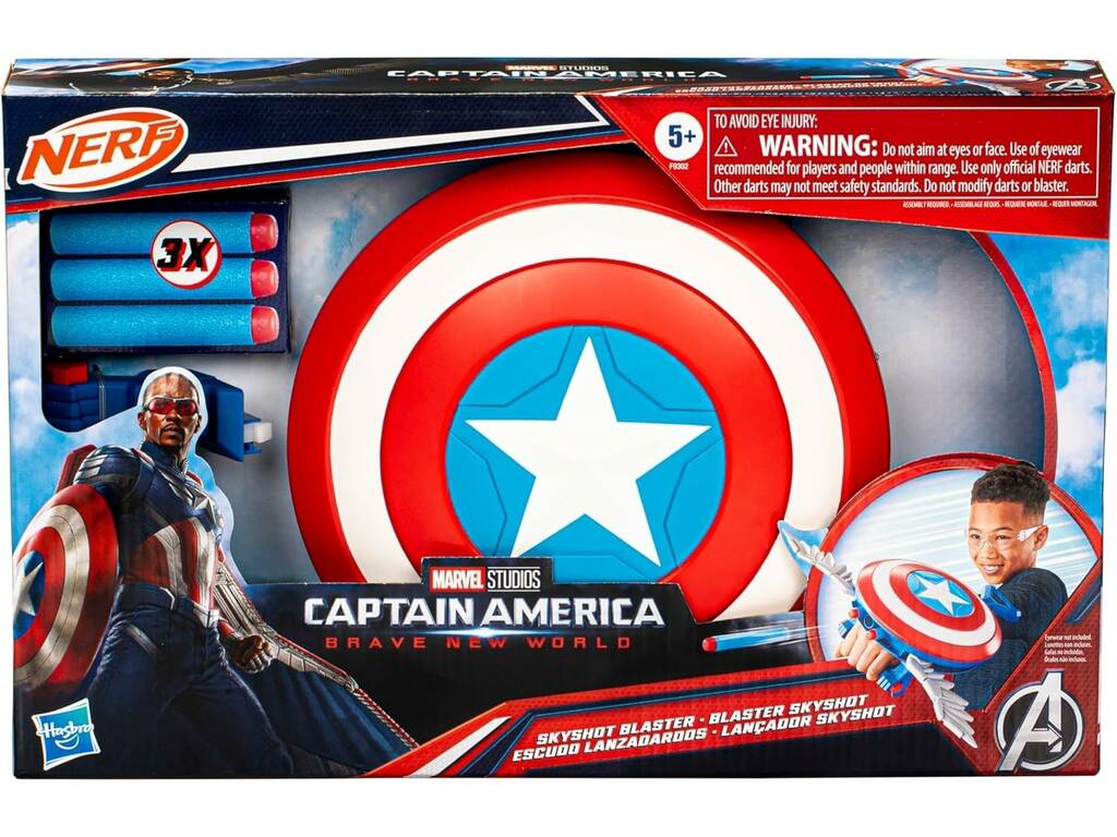 Lanceur de bouclier Nerf Captain America Brave New World