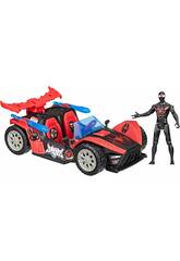 Marvel Spiderman VenomVersus Bolide Lanciatore con Figura Miles Morales