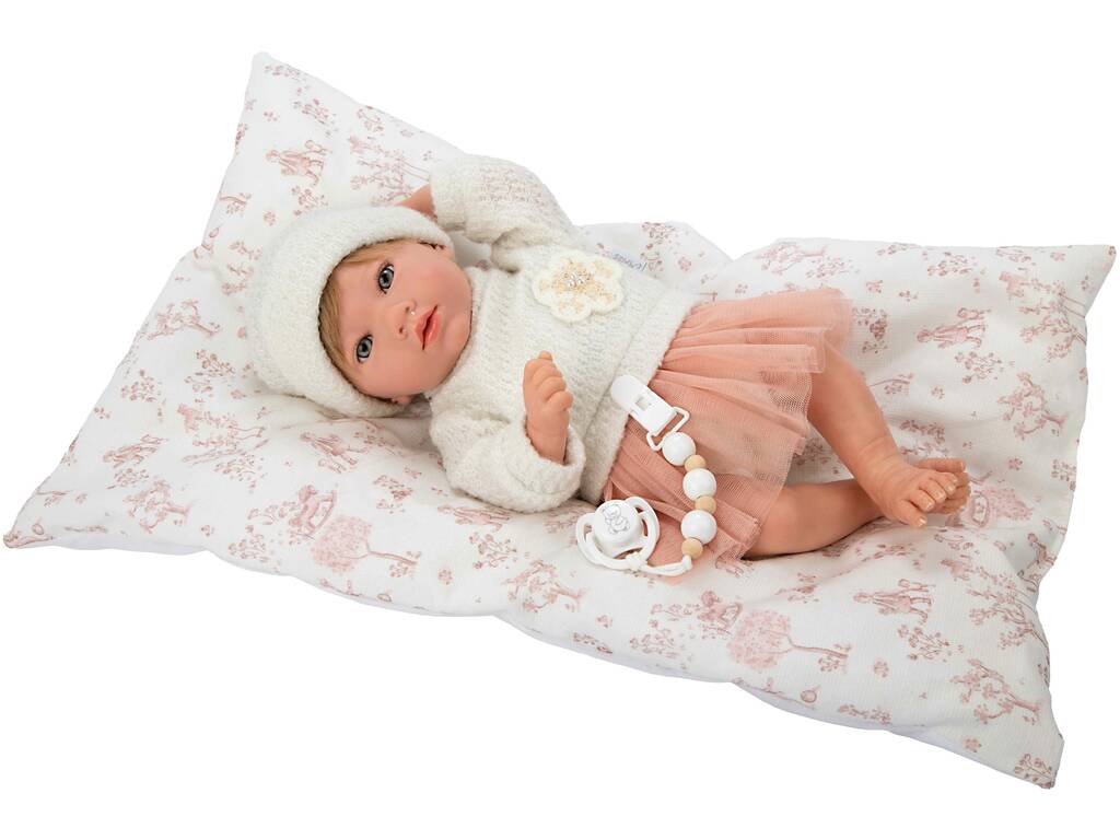 Poupée Reborn Julia Rosa de 40 cm avec coussin