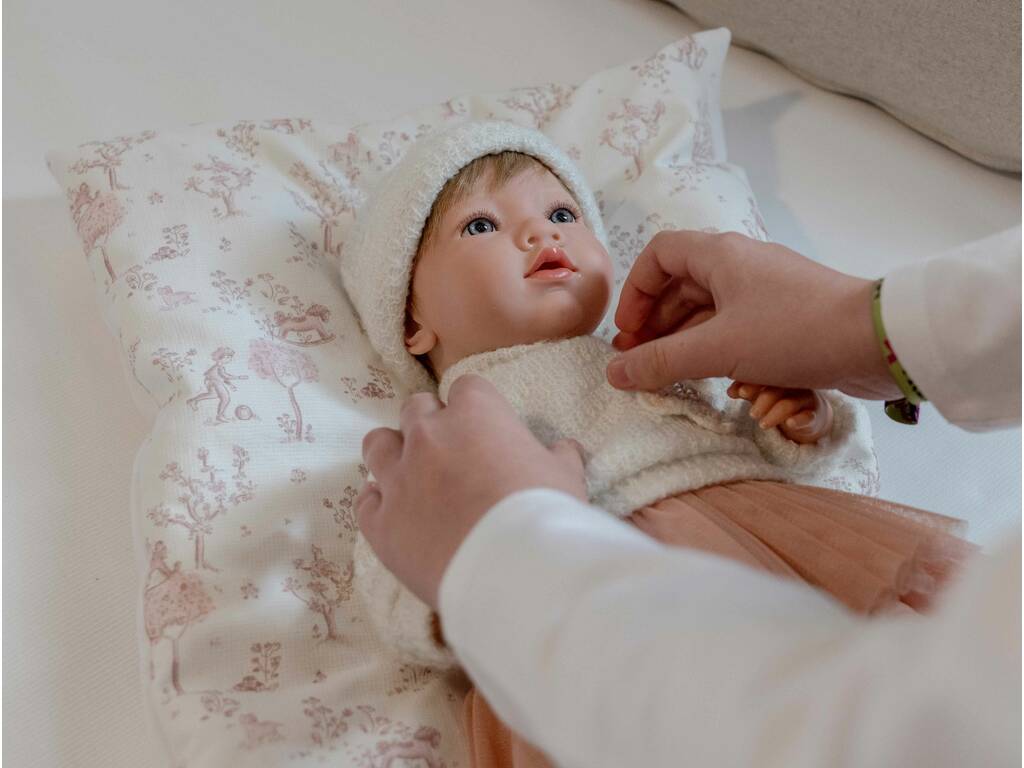 Poupée Reborn Julia Rosa de 40 cm avec coussin