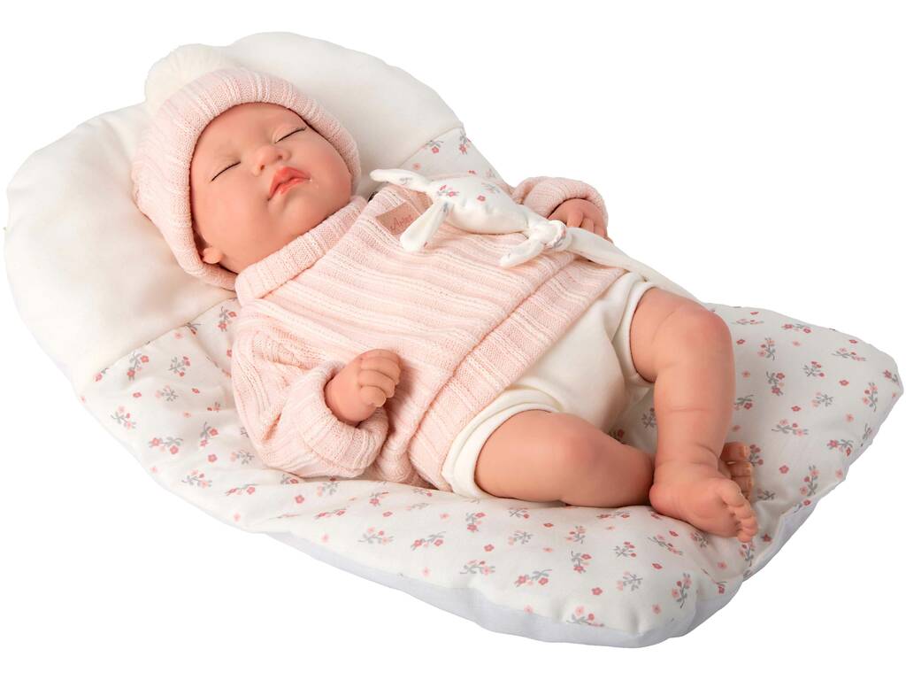 Muñeca Bebé Reborn Daira de 45 Cm con Cojin y Dou Dou