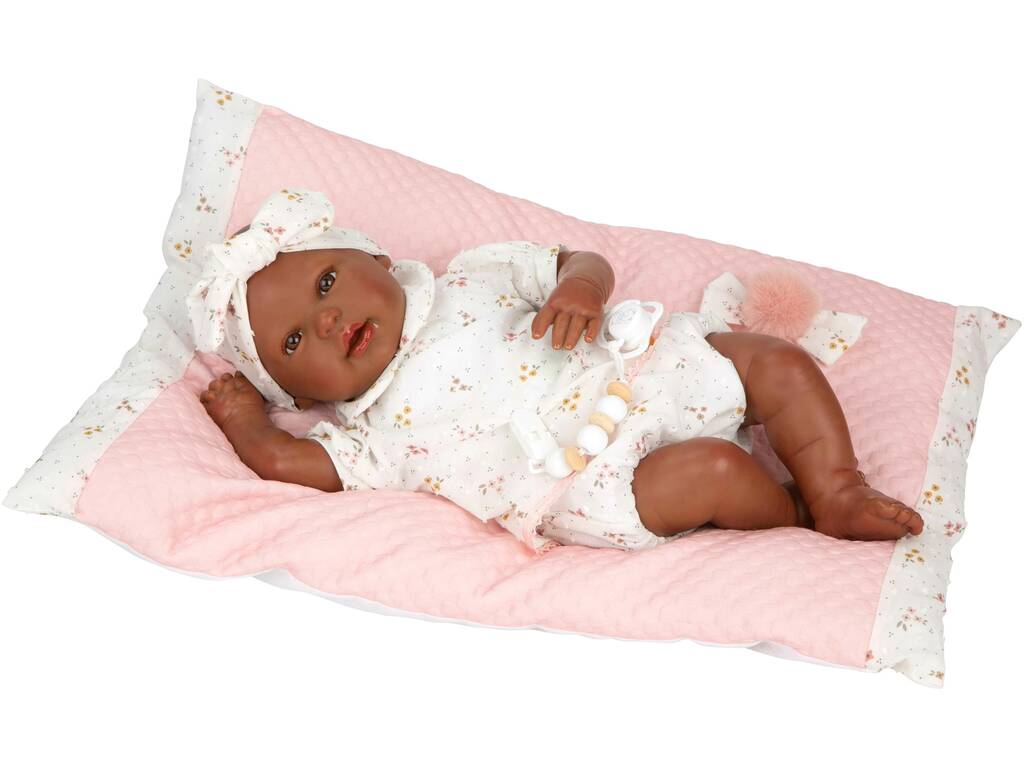 Muñeca Bebé Reborn Sasha de 45 cm Con Cojín