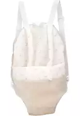 Porte-bébé beige pour poupées de 40 à 45 cm