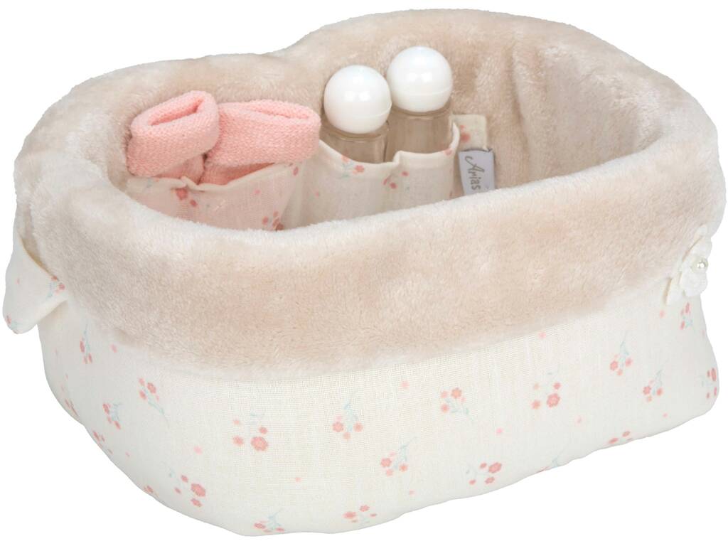 Canastilla Elegance Beige con Accesorios Para muñecas de hasta 28 Cm