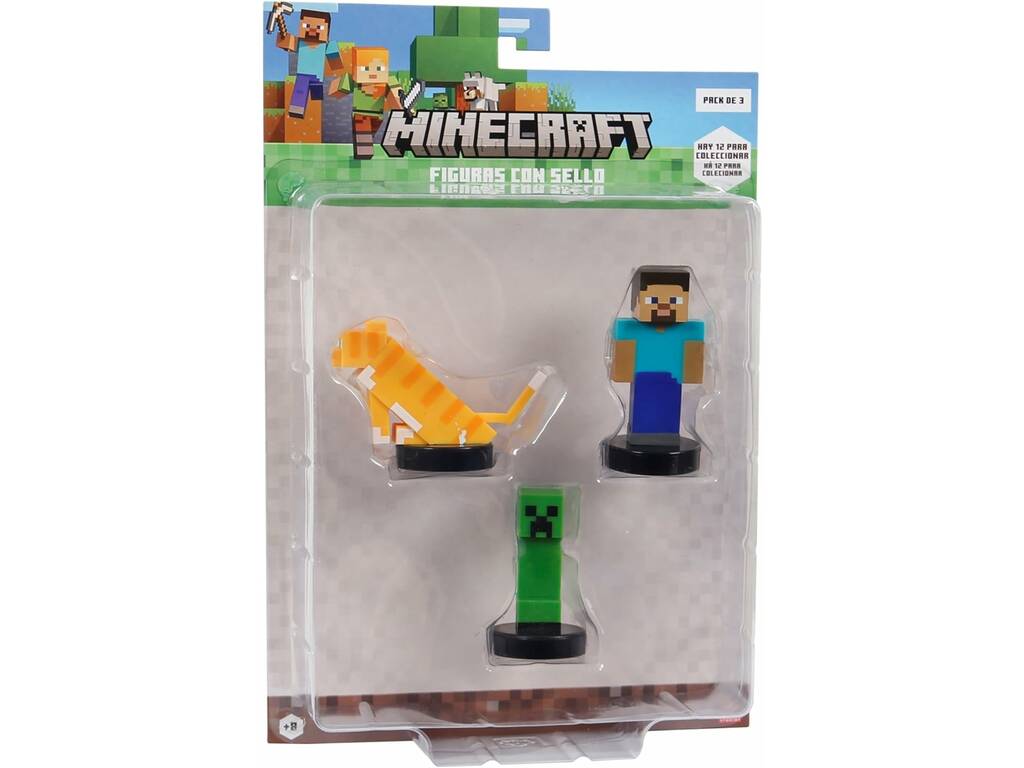 Minecraft - Lot de 3 figurines estampillées