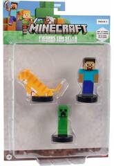 Minecraft - Lot de 3 figurines estampilles