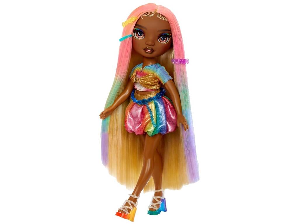 Poupée craie et coiffure Rainbow High Hair Meline Gold