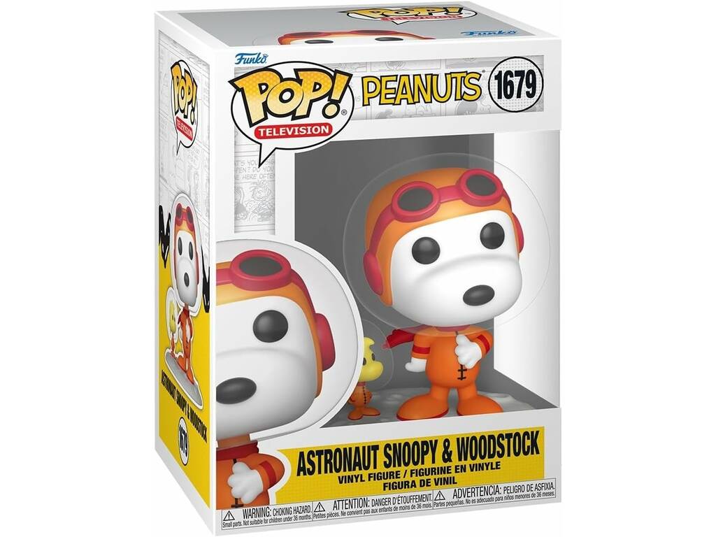 Funko Pop Television Peanuts Figura Snoopy Astronauta y Woodstock