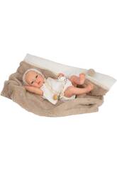 Boneca Beb Reborn Jade de 38 cm com Manta Castanha