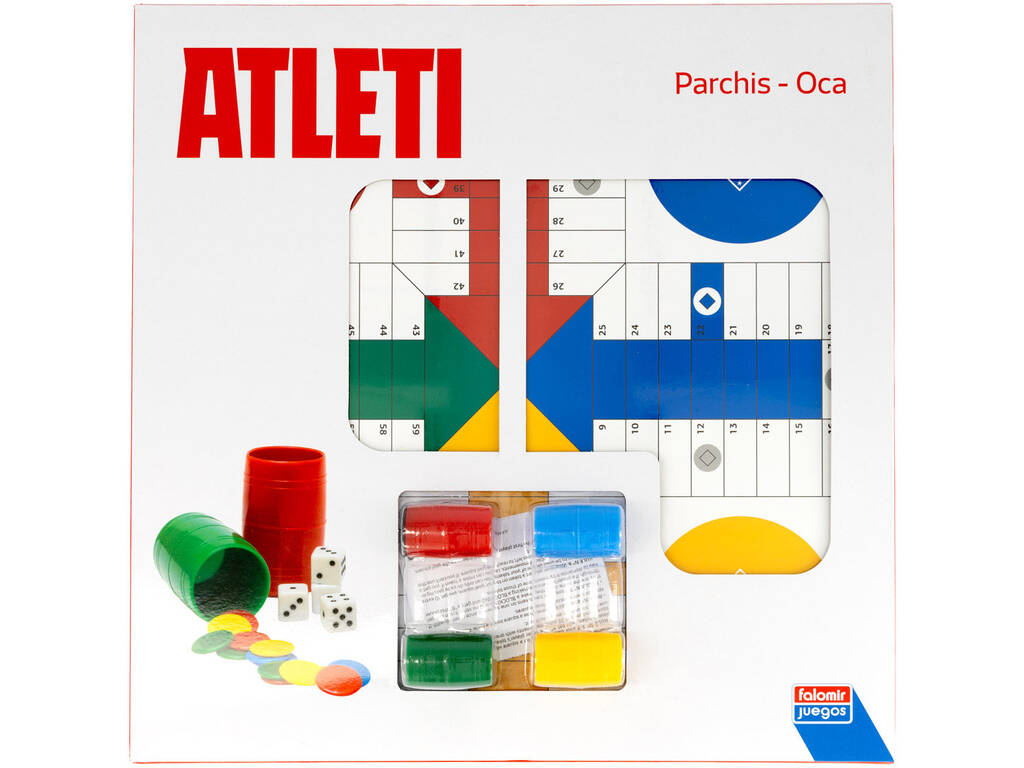 Parcheesi et jeu de l'oie de l'Atletico de Madrid 40x40 cm