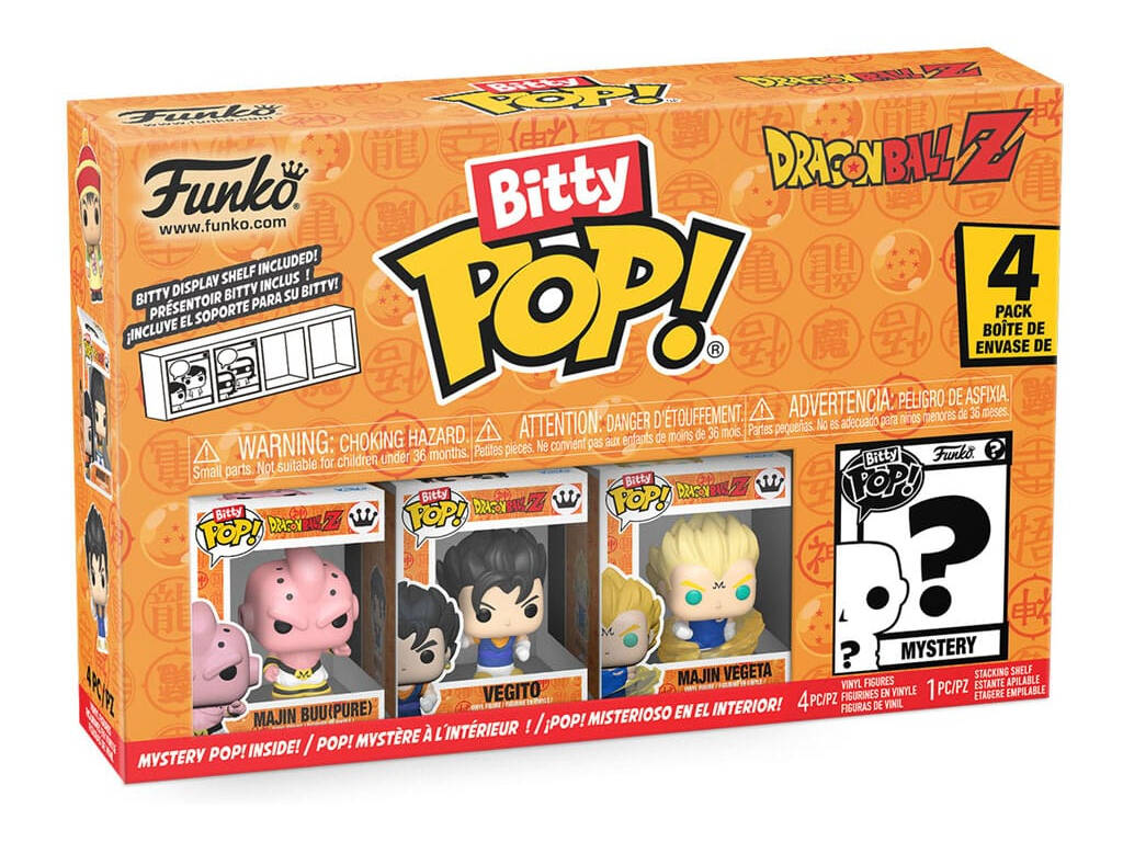 Funko Pop Bitty Dragon Ball Z Pack 4 mini Figuras con Majin Buu