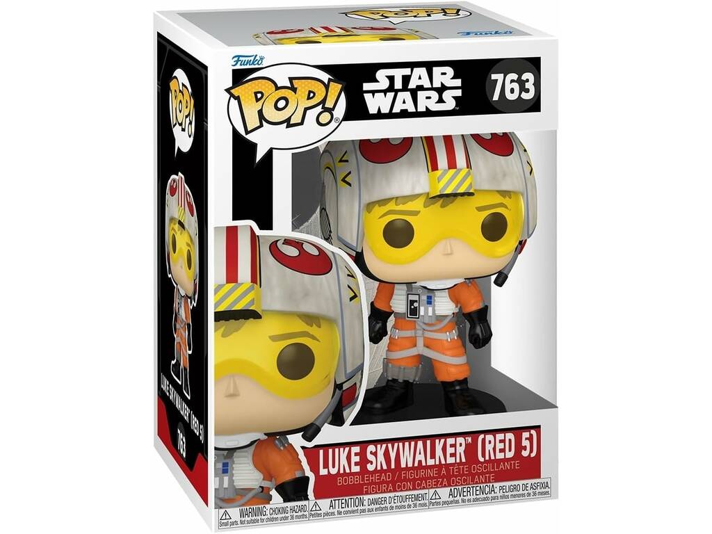 Funko Pop Star Wars Figura Luke Skywalker Red 5 com Cabeça Oscilante