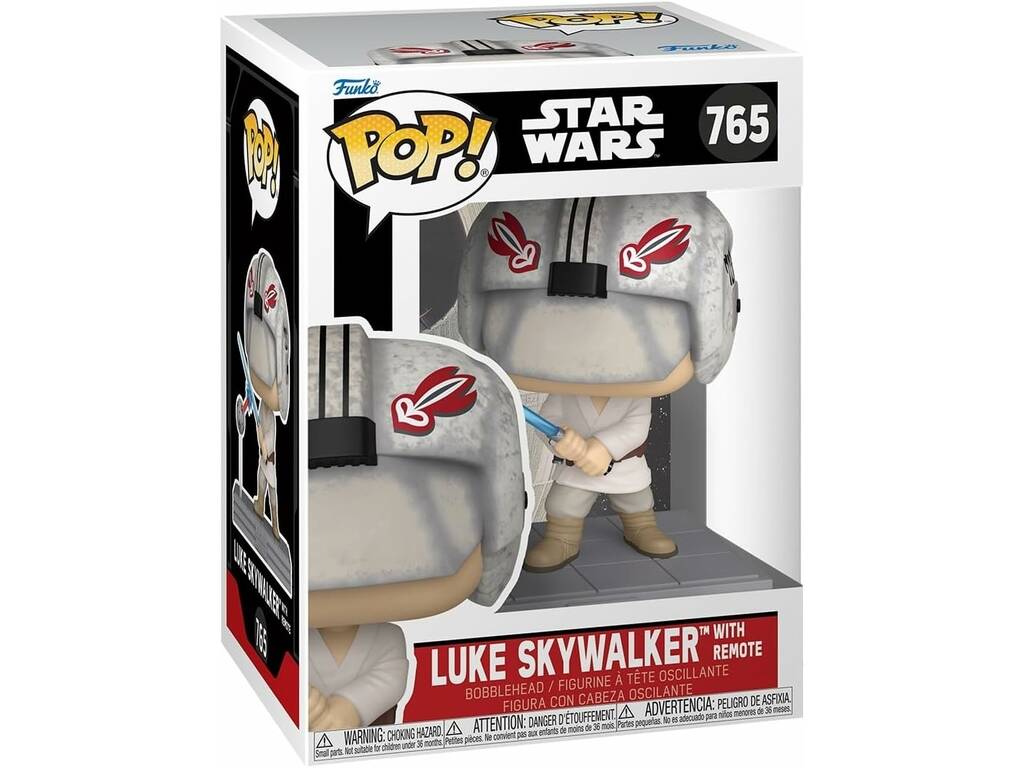 Funko Pop Star Wars Figura Luke Skywalker con Remote y Cabeza Oscilante