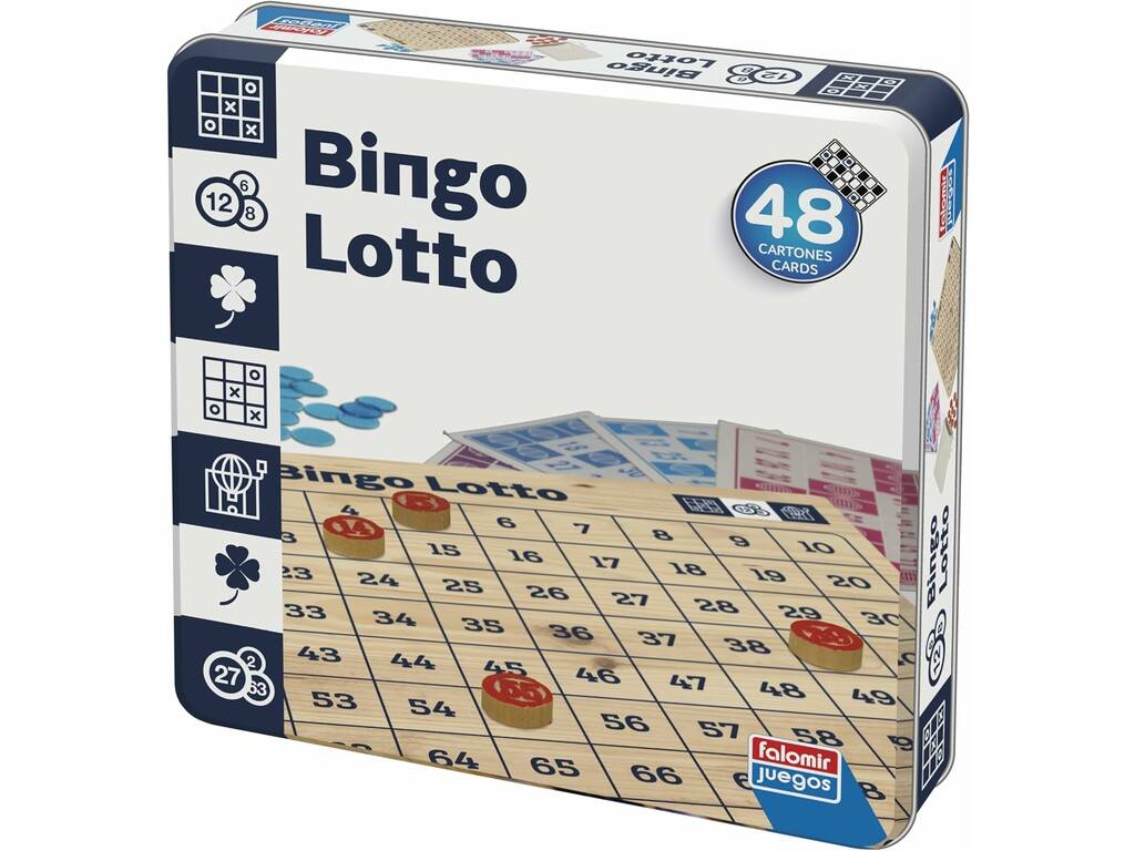 Bingo Lotto dans une boîte en fer-blanc