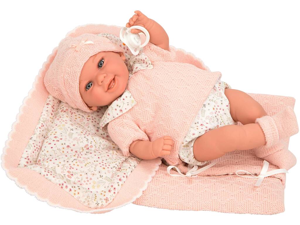 Poupée bébé Elegance Babyto rose de 35 cm avec poids réel et couverture