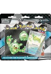 imagen Pokémon TCG Escarlata y Púrpura Fulgor Negro Blíster Colección con Pegatinas Especiales