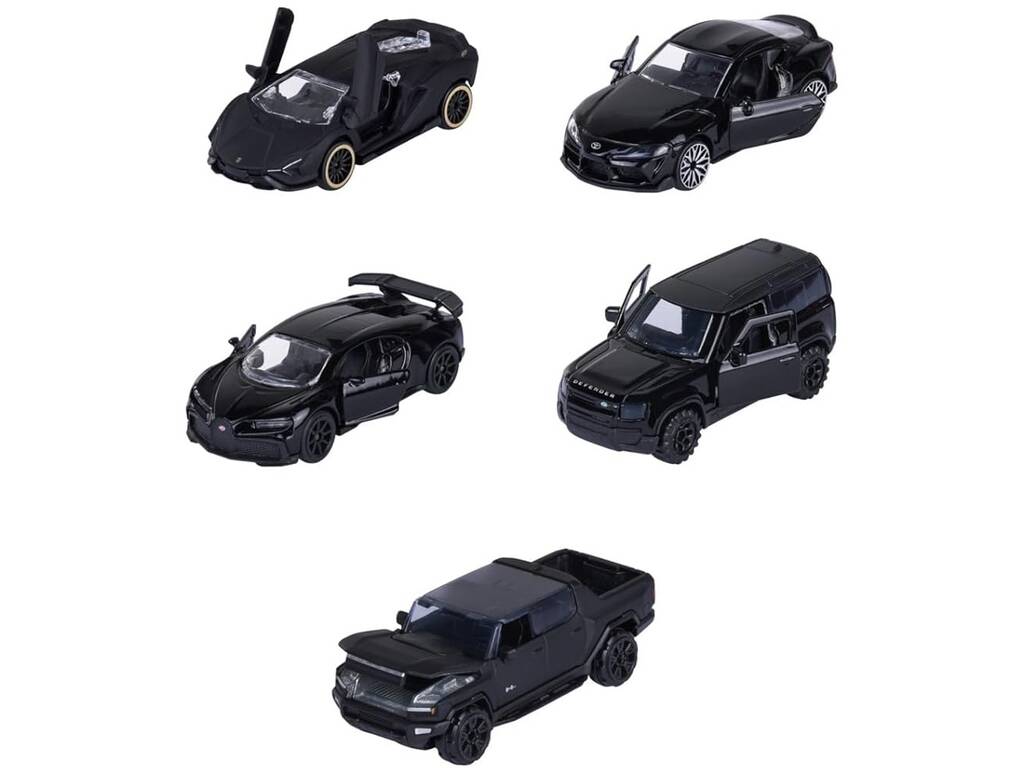 Majorette Pack 5 Carros Black Edition