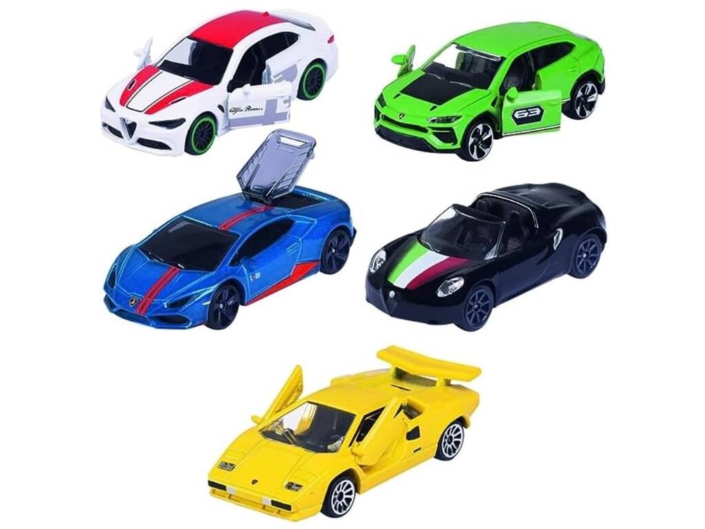 Majorette Pack 5 voitures Dream Cars Italie