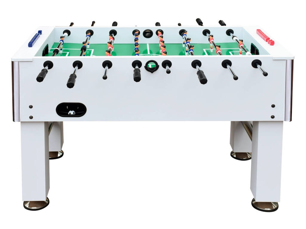 Baby-foot de salon semi-professionnel blanc 140x74x88 cm
