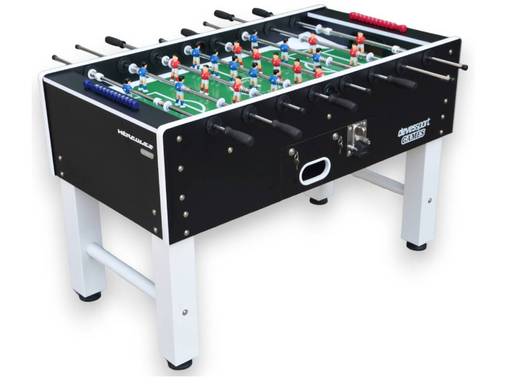 Baby-foot professionnel Hercules noir 136x76x92 cm avec porte-monnaie