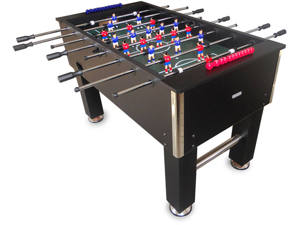 Baby-foot de salon semi-professionnel noir 140x74x88 cm