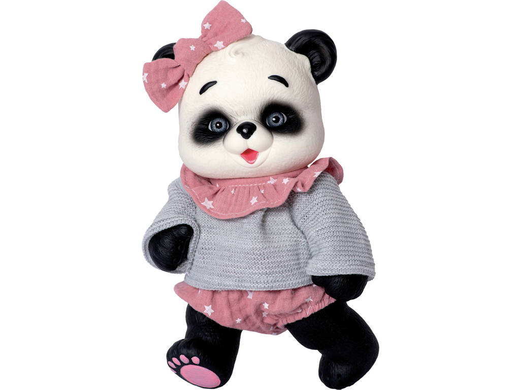Poupée Ours Panda 25 cm avec jersey gris