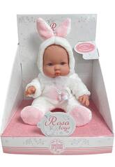 Boneca Beb Coelhinho de 30 cm com Chupeta