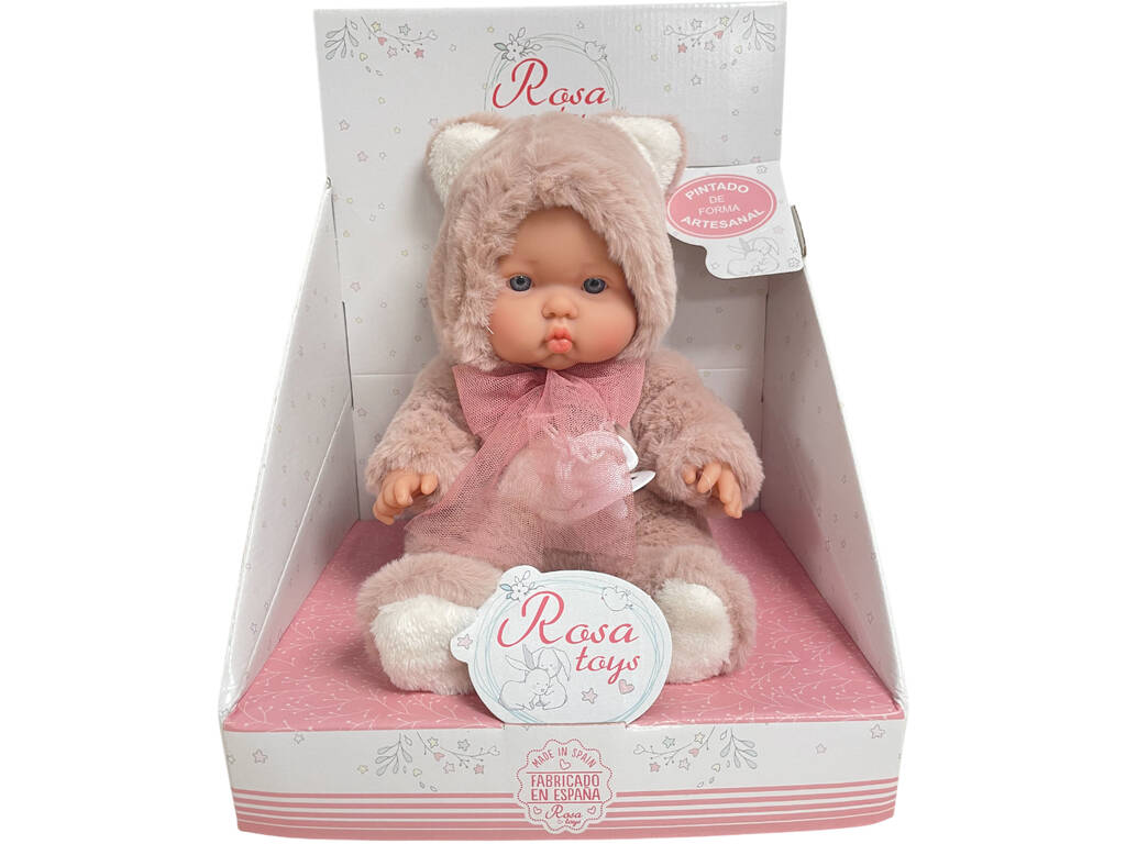 Boneca Bebé Ursinho de 30 cm com Chupeta