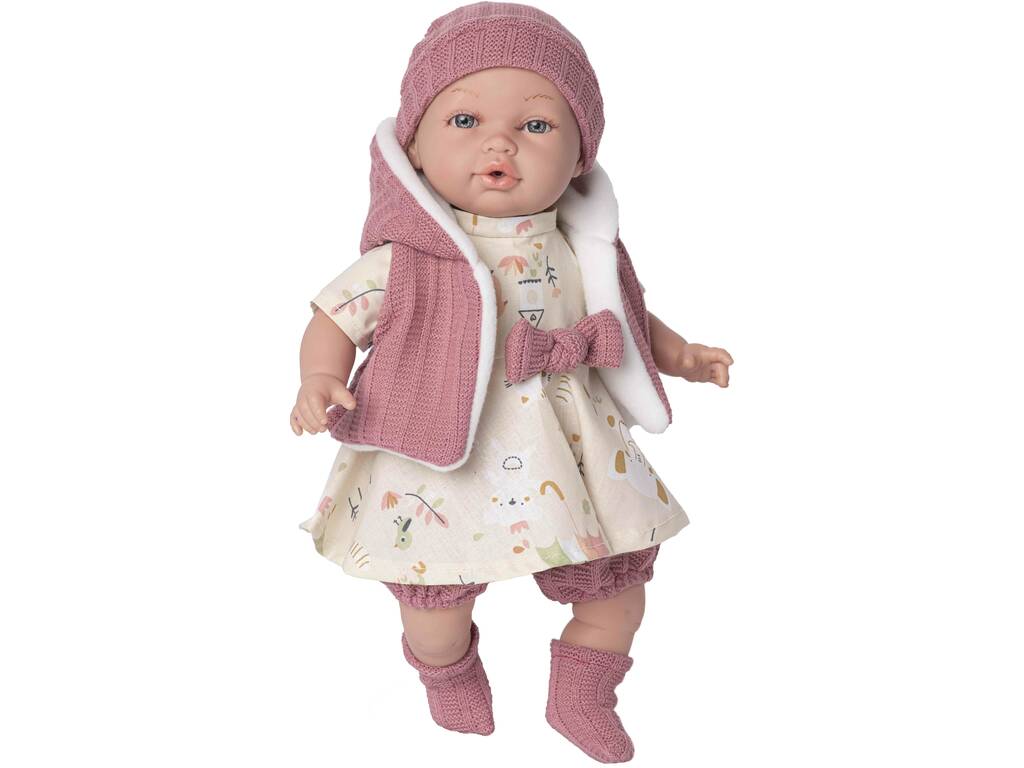Poupée nouveau-né Daniela 40 cm avec 36 sons