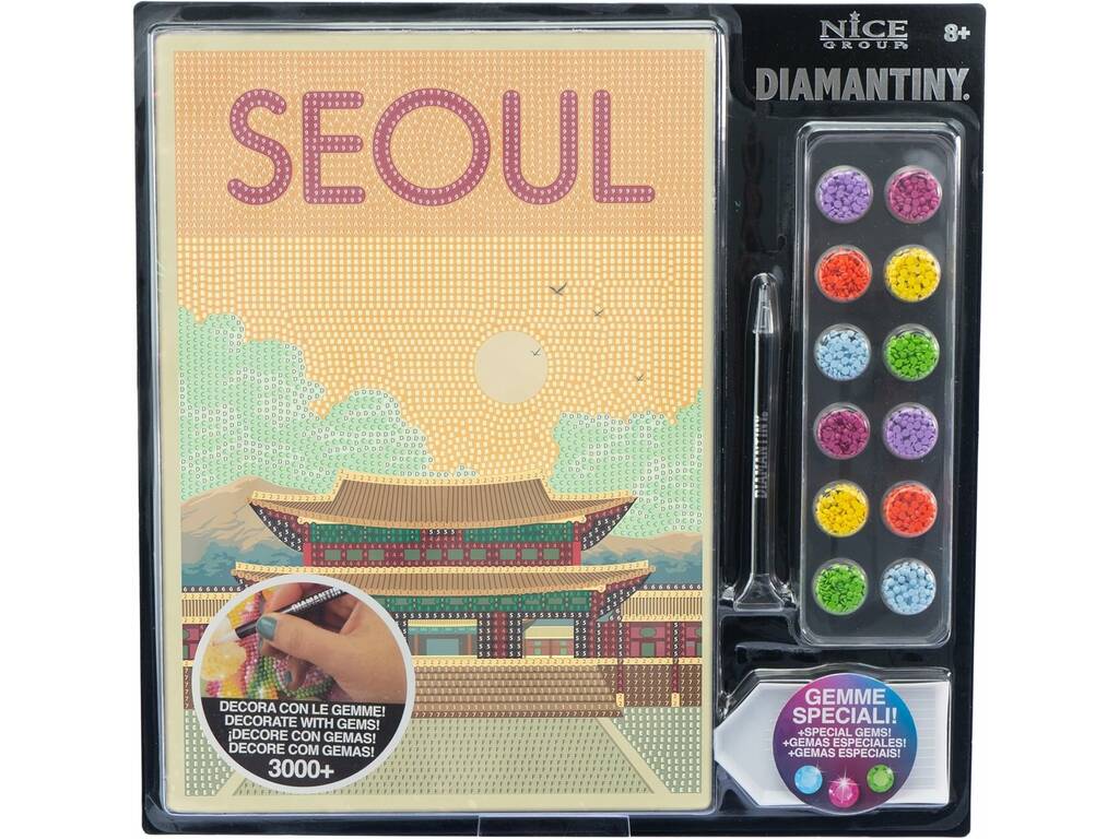 Diamantiny Décorer avec des pierres précieuses Carte postale Séoul