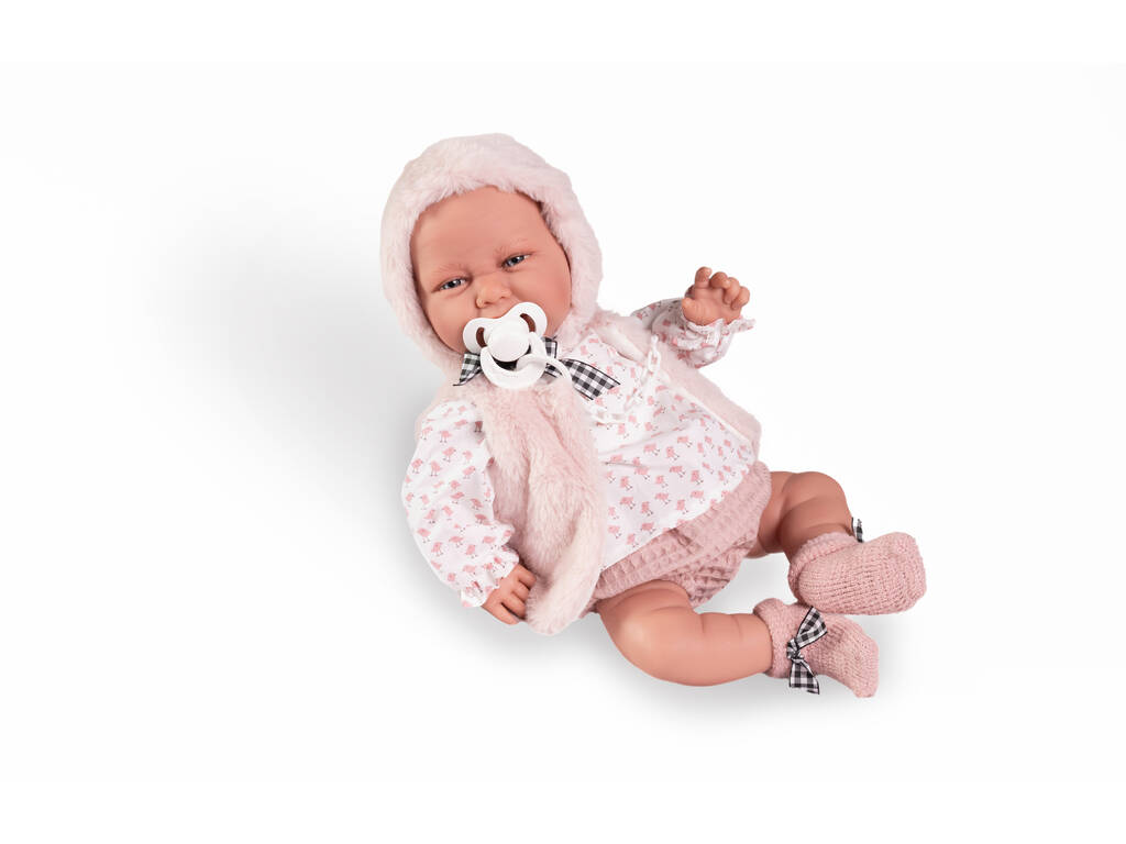 Poupée bébé nouveau-né Carla 42 cm avec gilet