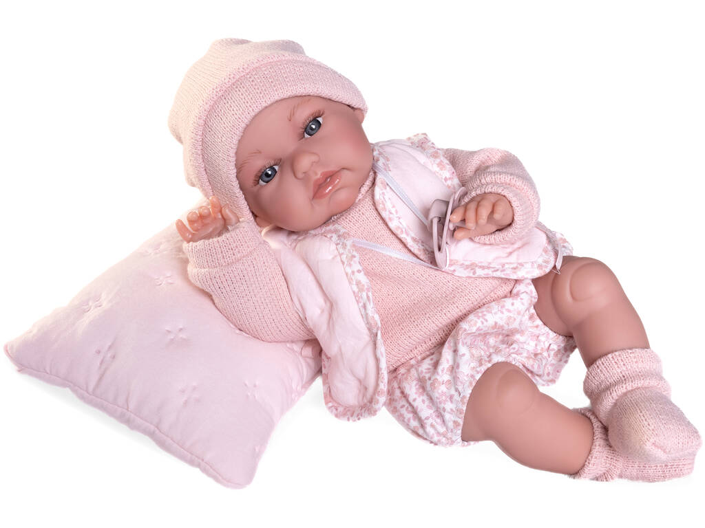 Poupée Posturitas Baby Toneta de 34 cm avec gilet et coussin