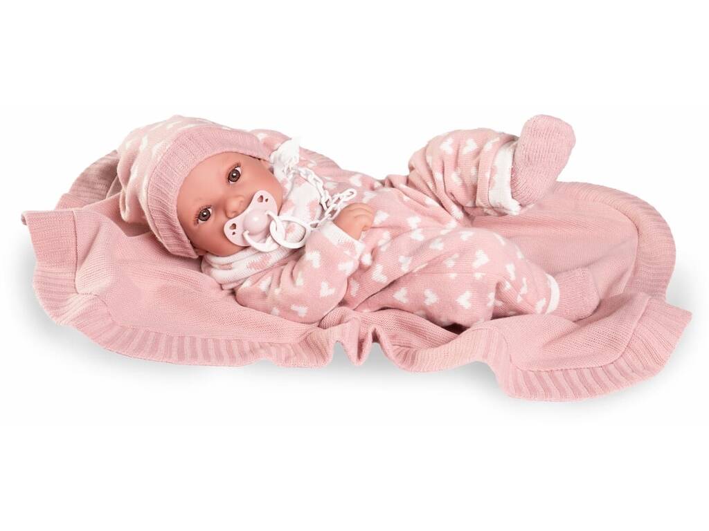 Poupée Bébé Nouveau-né Erika de 42 Cm Avec Toquilla