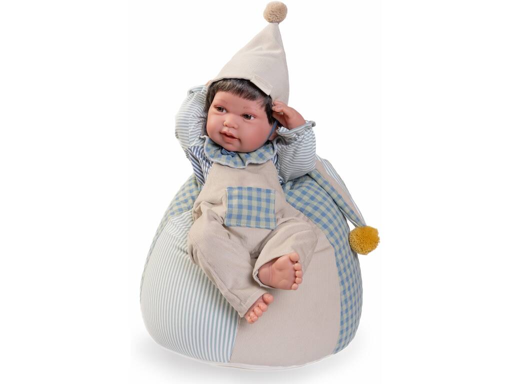 Nouveau-né Poupée Pipo Circus 42 cm avec Pouf
