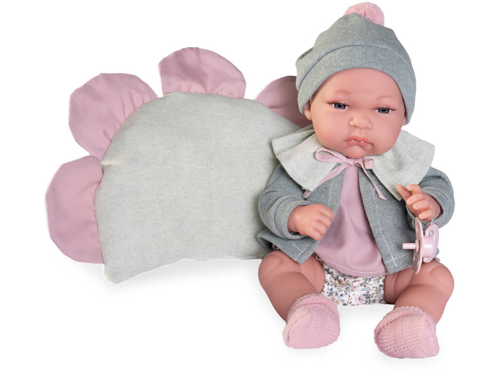 Poupée bébé Toneta de 33 cm avec coussin