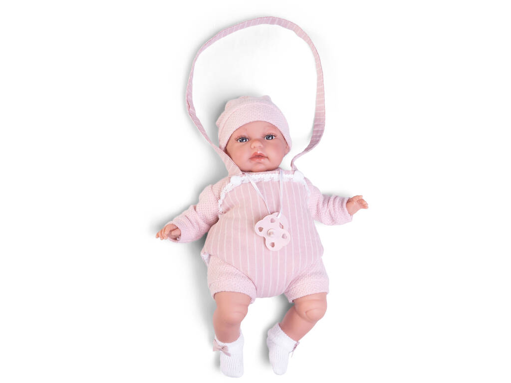 Poupée bébé Toneta Babillage de 34 cm avec porte-bébé