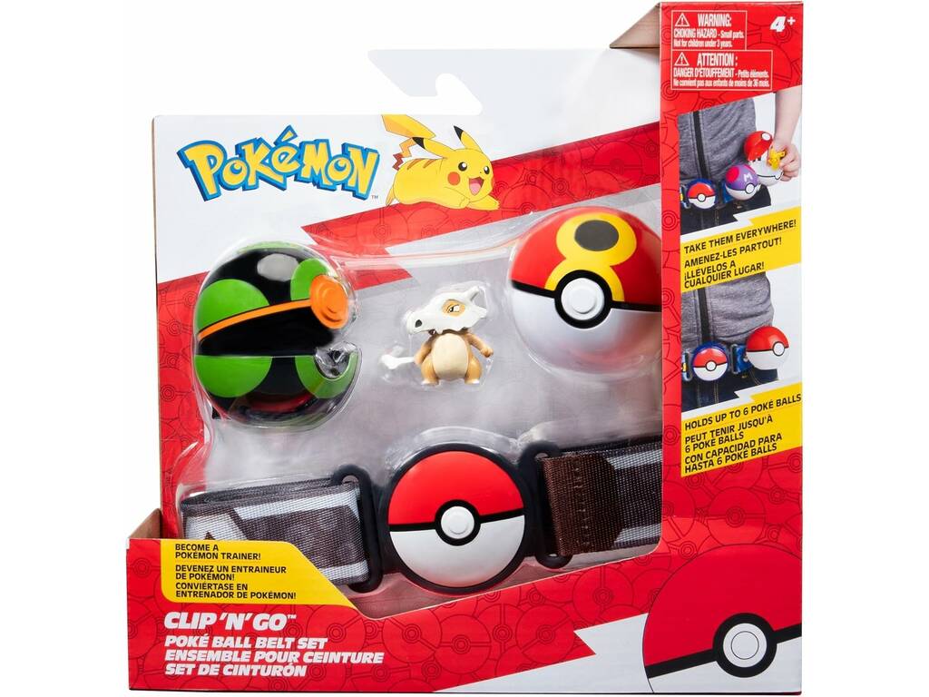 Figurine Pokémon Clip N Go avec balle et ceinture