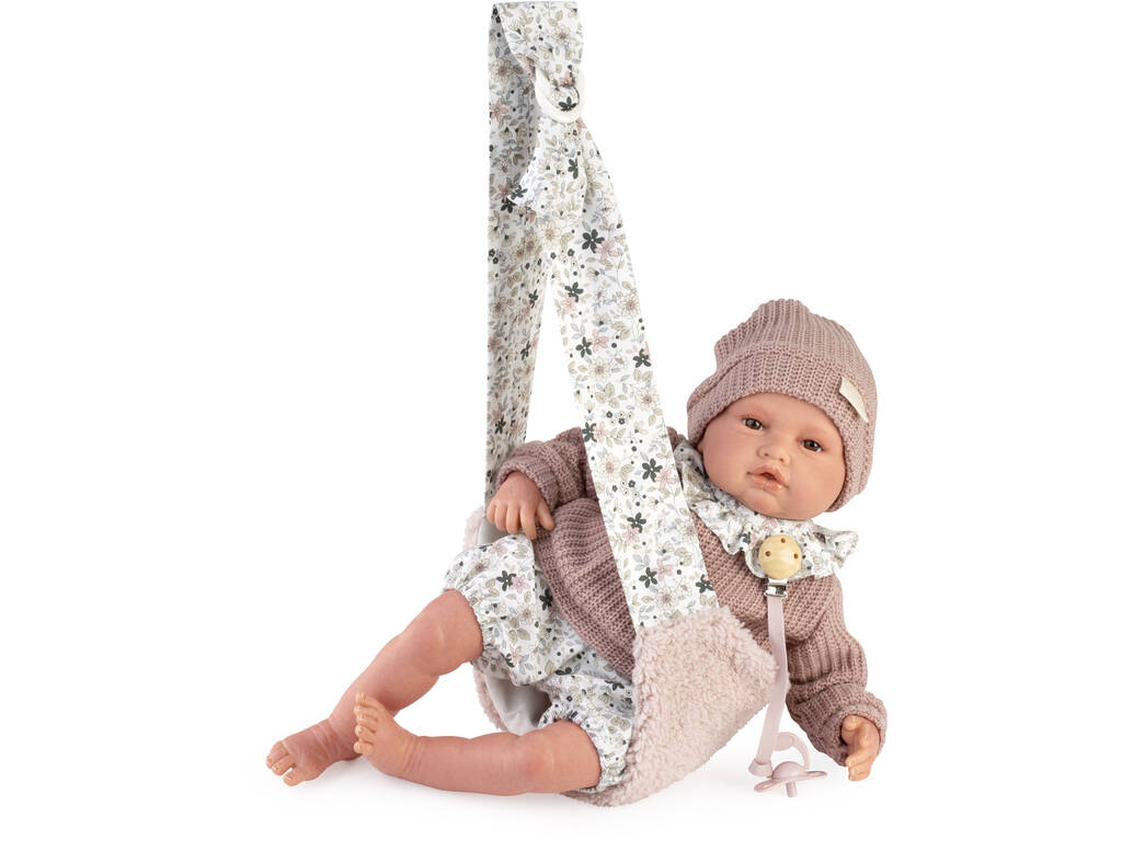 Boneca Bebé Reborn Baby Love de 50 cm com Porta-Bebés
