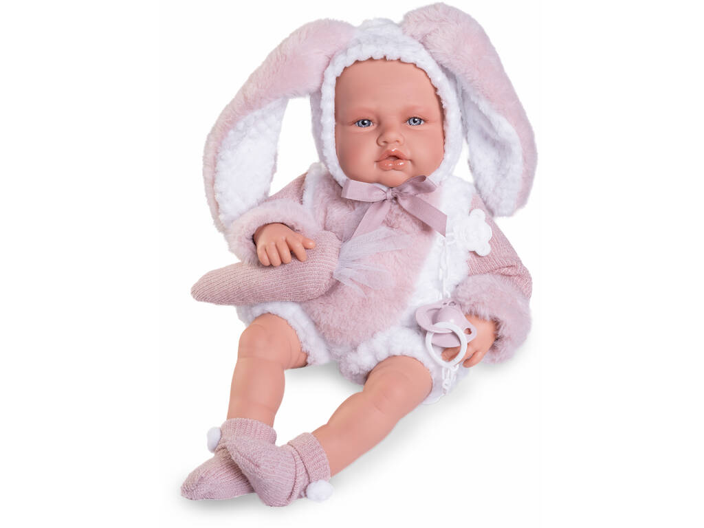 Poupée Bébé Babydoo Postures de 50 Cm Avec Ensemble Lapin 
