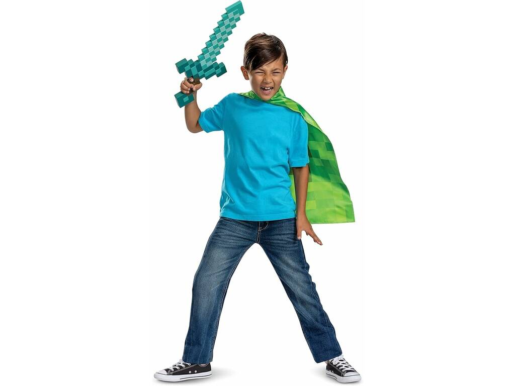 Minecraft Set Espada con Capa