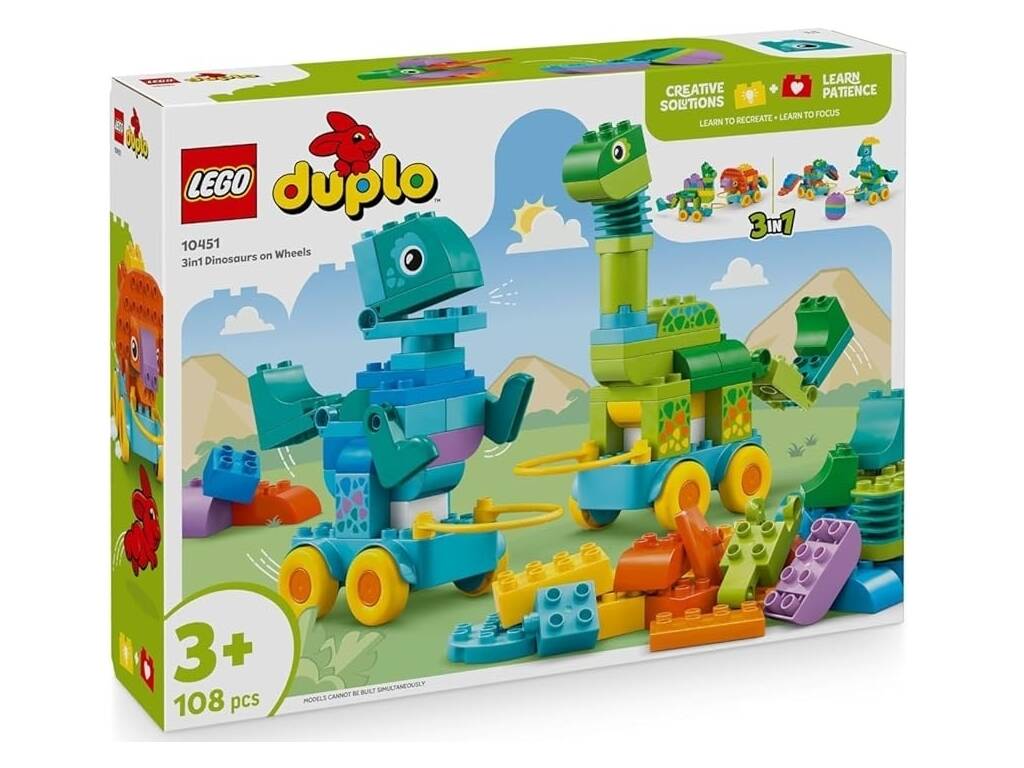 Lego Duplo Dinossauros Sobre Rodas 3 em 1