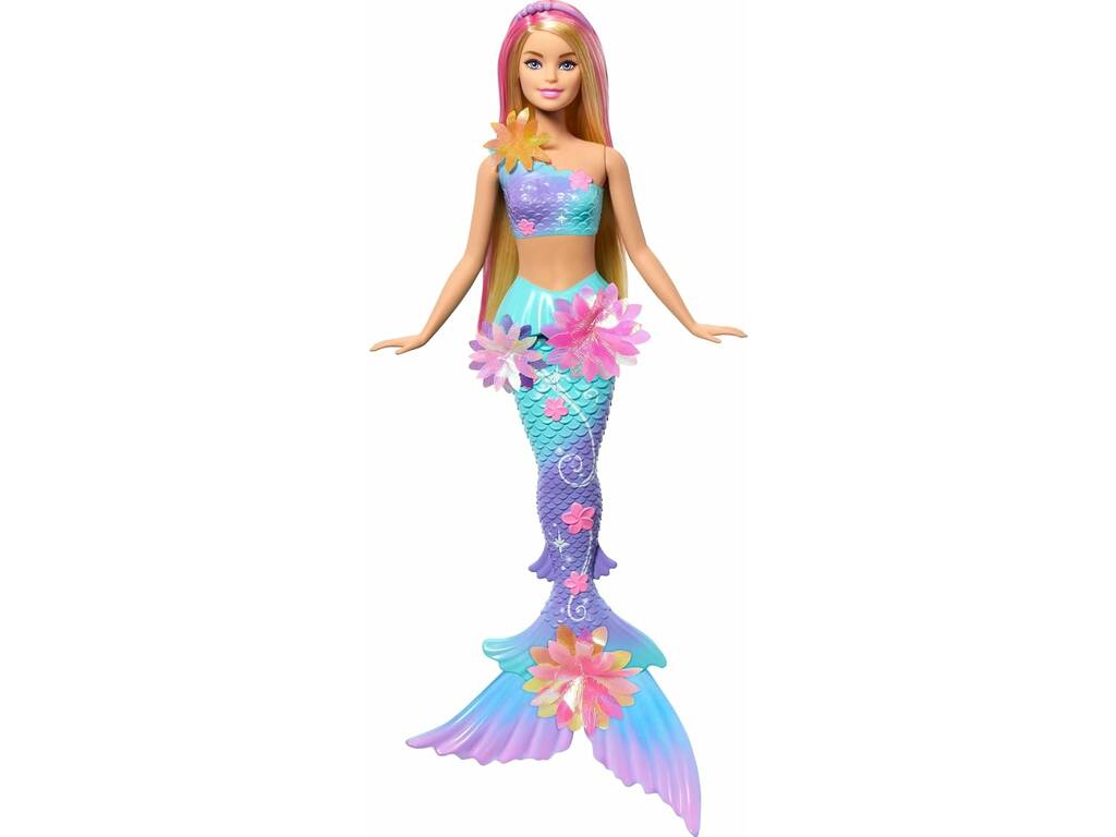 Barbie Flower Magic Mermaid Muñeca Sirena Rubia