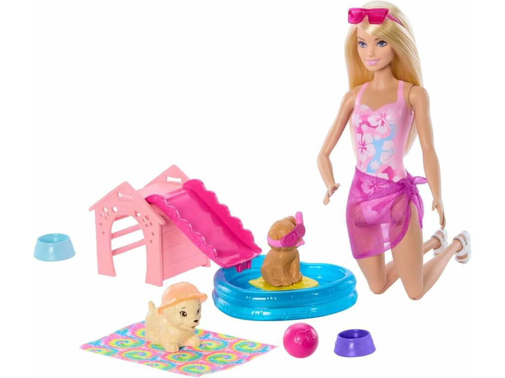 Barbie Fête des chiots à la piscine