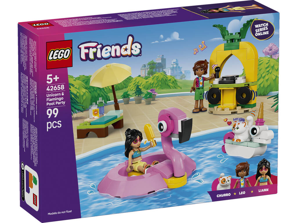 Lego Friends Fiesta en la Piscine avec Flamenco et Unicornio 