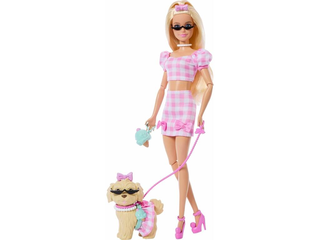 Barbie Twinning Looks Poupée Look Rose avec chien
