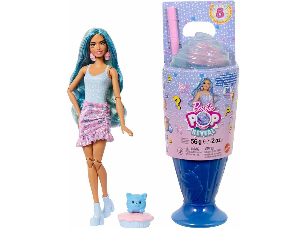 Barbie Pop Reveal Bonbons Poupée Surprise Avec Verre Bleu