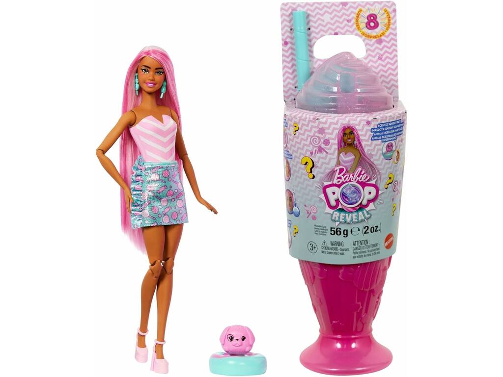 Barbie Pop Reveal Bonbons Poupée Surprise Avec Verre Rose