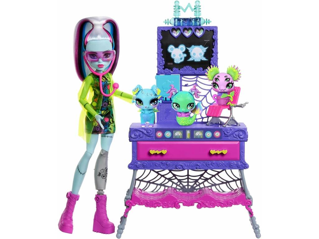 Monster High Make-A-Monster Pet avec la poupée Frankie Stein et ses accessoires